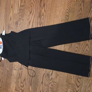 Breakin' Loose Black Women's Pantsuit With Gemstone Trim - Size 7/8
